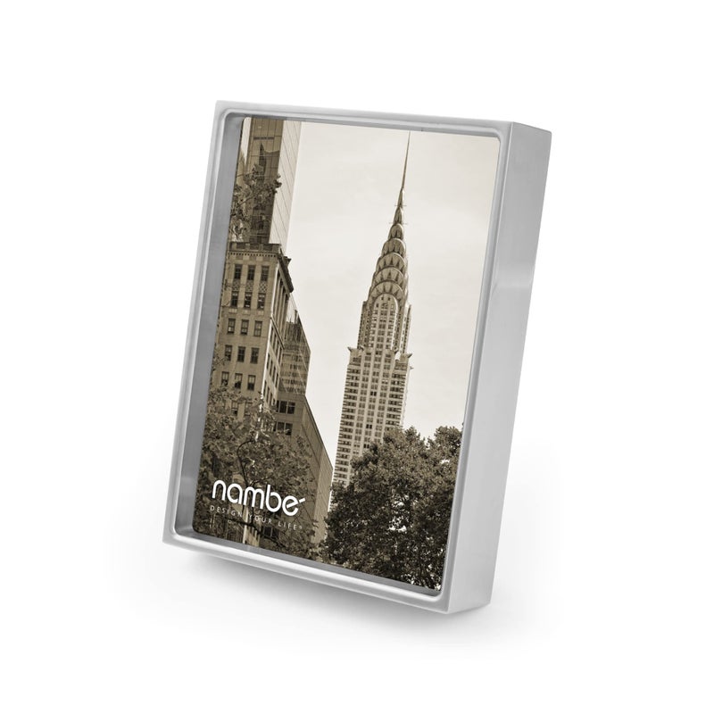 Nambe NambÃ© Treso Picture Frame â€“ Alloy 5"x7" Photo Display with Contemporary Modern Design, Metal Desk & Office & Tabletop & Side Table DÃ©cor & Home & Living Room Accent & Gift Idea - Image 2